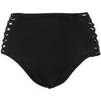 L*space L * Black High-waisted panties swimsuit bottom Tigress women\'s Mix & match swimwear in black