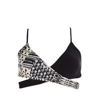 L*Space Black Bra Swimsuit Reversible Ivory Coast Chloe Wrap