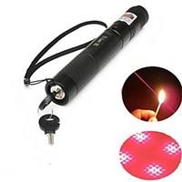 LT-303B Lockable Red Laser Pointer (3MW, 650nm, 1x18650, Black)