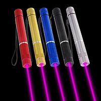 LT - 5mw 405nm Visible Adjustable Beam Purple Laser Pen Flashlight - Black Blue Red Sliver Golden