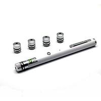 LT-ZS02 5 Patterns USB Charge Green Laser Pointer(4MW, 532nm, Built-in Battery, White)