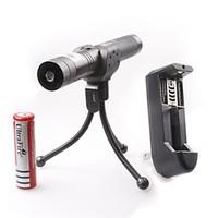 LT-0676 Adjustable Focus Burning Lighter Cutting Green And Red Laser Pointer Kits(2mw, 532nm/650nm, 1xCR18650)