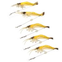 luminous soft shrimp prawn worm bait lure saltwater fishing lure hook  ...