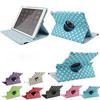 Luxury Print Polka Dot 360 Rotation PU Leather case for Apple iPad Air Tablet Smart Cover Flip Cases With Stand