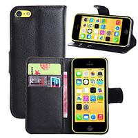 Luxury PU Leather Flip Capa Case For Apple iPhone 5C Wallet Phone Bag (Assorted Colors)