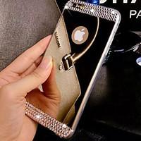 luxury bling glitter diamond mirror acrylic back case for iphone 7 7 p ...