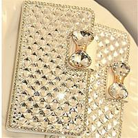 luxury bling crystal diamond leather flip bag cover for samsung galaxy ...