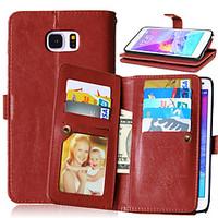 Luxury PU Leather Flip Cover 9 Card Holders Wallet Case For Samsung Galaxy Note 3/Note 4/Note 5