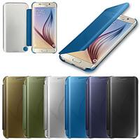 Luxury Clear Mirror Smart Sleep View Window Flip Cover Case For Samsung Galaxy S6/S6 Edge/S6 Edge Plus