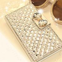 Luxury Bling Crystal Diamond Leather Flip Bag Cover For Samsung Galaxy Note 3 Note 4 Note 5