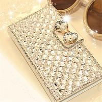 luxury bling crystal diamond leather flip bag cover for samsung galaxy ...