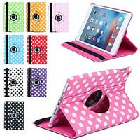 Luxury Print Polka Dot 360 Rotation PU Leather case for Apple iPad Mini 4 Tablet Smart Cover Flip Cases With Stand