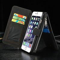 Luxury Multifunction Split Zipper Wallet Card Cell Phone Case for iPhone 7 7plus 6s 6 Plus SE 5s 5