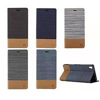 Luxury Flip Canvas Leather Case With Wallet Card Slot Holder For Sony Xperia M2/M4/E4/C4/Z3/Z4/Z3 Mini/T3