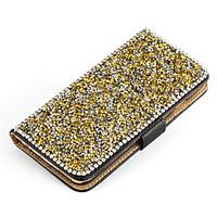 luxury pu wallet metal crystal diamond flip case cover for samsung gal ...
