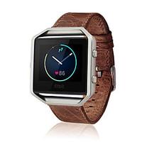 Luxury Genuine Leather Buckle Sport Watch Band Wrist Strap For Fitbit Blaze Smart Watch