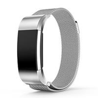 Luxury Milanese Stainless Steel Watch Band Strap For Fitbit Charge 2