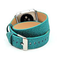 Luxury Glittery Bling Christmas Genuine Leather Watch Band for Apple Watch 38/42mm Iwatch Strap Tracker Wrist Band Strap