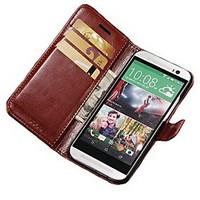 Luxury Vintage Wallet Stand Design PU Leather Case for HTC One M8 with Card Holders