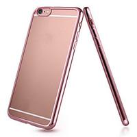 Luxury Metal Plated TPU Ultra Transparent Soft Case for iPhone 6/6S(Assorted Color)