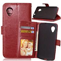 Luxury PU Leather Card Holder Wallet Stand Flip Cover With Photo Frame Case For LG Nexus 5/E980 (Assorted Colors)