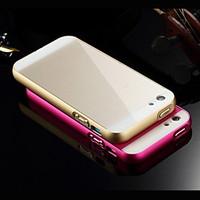 Luxury Super Thin Metal Frame Adds Acrylic Smooth Surface Full Body Cover Phone Shell for IPhone 5c