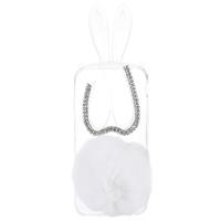 Luxury Ultra-thin Cute Plush Bunny Rabbit Soft TPU Super Flexible Clear Back Case Cover for Apple iPhone 6 6S 4.7\