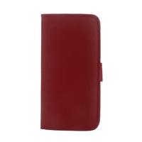 Luxury Flip PU Leather Wallet Case Cover with Card Holder Magnetic Clip Stand Folded Protective Shell for Apple iPhone 6 Red