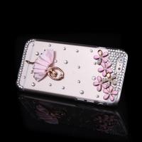 Luxury Clear Transparent Crystal Bling Rhinestone Diamond Flower Ballet Girl Case Hard Back Cover Protective Shell for Apple iPhone 6