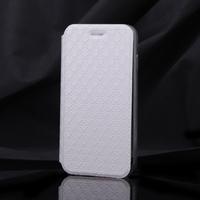 Luxury Slim Flip Leather Rhombus Grain Case Soft Clear TPU Back Cover Protective Shell for Apple iPhone 6 4.7\