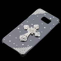Luxury Cute 3D Glitter Handmade Crystal Bling Diamond Clear Transparent Hard PC Case for Samsung Galaxy S6 Edge Plus 5.7\