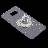 Luxury Cute 3D Glitter Handmade Crystal Bling Diamond Clear Transparent Hard PC Case for Samsung Galaxy S6 Edge Plus 5.7\