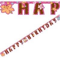 Luau Party Happy Birthday Banner