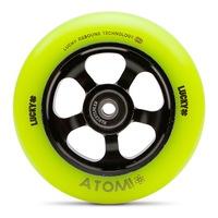 Lucky Atom 110mm Scooter Wheel - Black/Hi-Liter Yellow