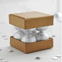luxury mini cube favour box pack gold