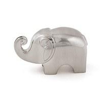 Lucky Elephant Card Holders with Brushed Silver Finish