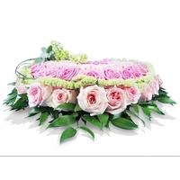 Luxury Heart of Pink Roses Funeral Tribute