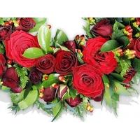 Luxury Wreath with Red Roses