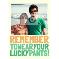 Lucky Pants | Photo Good Luck Card