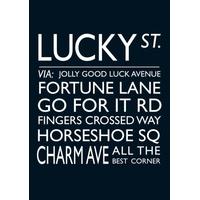 Lucky St | Good Luck Card