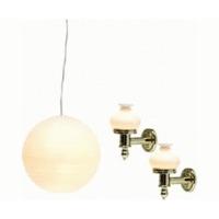 lundby smland lamp set rice lamp and 2 wall lamps