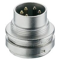 Lumberg SFV 120 12 Pin Male DIN Plug IEC 60130-9 Straight Panel Mount