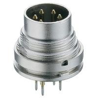 Lumberg SGR 120 12 Pin Male DIN Plug IEC 60130-9 Straight Panel Mount