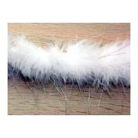 Lurex Marabou Feather Trimming White & Iridescent