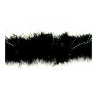 lurex marabou feather trimming black iridescent