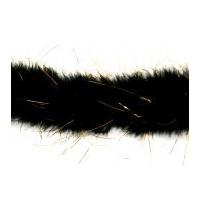 Lurex Marabou Feather Trimming Black & Gold