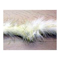 lurex marabou feather trimming cream gold