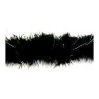 Lurex Marabou Feather Trimming Black & Iridescent
