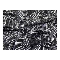 Lurex Abstract Print Linen & Viscose Blend Dress Fabric Black & Grey