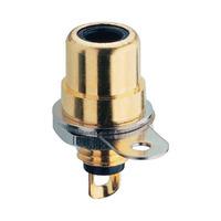 Lumberg BTO 1 V RCA Phono Panel Mount Socket Black Gilded